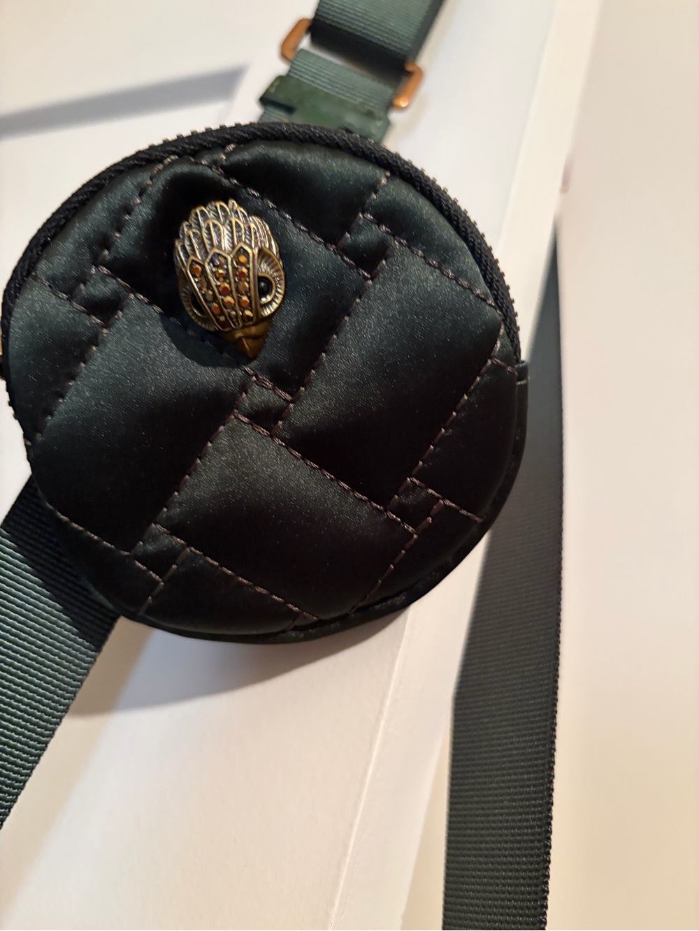 Kurt Geiger Dark Forrest Green Crossbody Bag with Coin Pouch - Picture 4 of 6